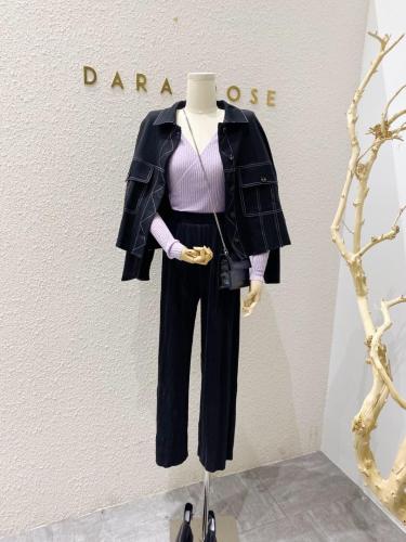DR新款冰丝交叉上衣搭配百褶神裤套装！,女装职业装,DARA ROSE