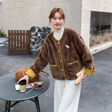 2B081-3287-P175-K258小香风皮毛一体外套，女装皮草，2B081