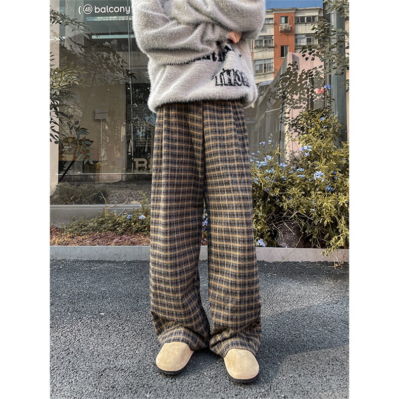 现货秋季小众松紧腰直筒裤香蕉裤宽松美式高街休闲裤ZK7976-P65,男装休闲裤,电商A059