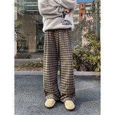 现货秋季小众松紧腰直筒裤香蕉裤宽松美式高街休闲裤ZK7976-P65，男装休闲裤，电商A059