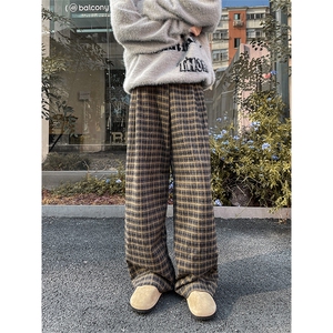 现货 秋季小众松紧腰直筒裤香蕉裤宽松美式高街休闲裤 ZK7976-P65图片