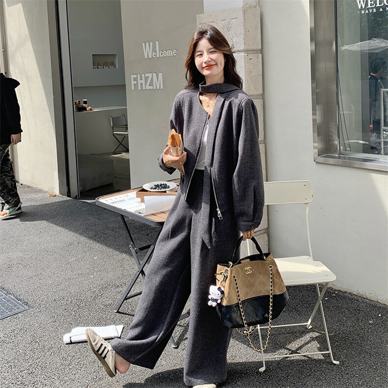 新款现货，灰色两件套276-2538-P185-K278,女装套装/套裙,浙宝276（原081）