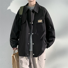 ！815A-MJ7332-68特2025秋季贴标工装上衣外套宽松休闲夹克男，男装夹克，星座815A