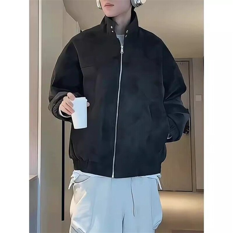 现货网图慎用春秋款皮夹克扎染皮衣外套棒球服JK313P6,男装夹克,星座1904A