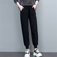 裤子女2025年春秋季新款休闲时尚百搭卫裤束脚哈伦运动裤，女装休闲裤，涵誉