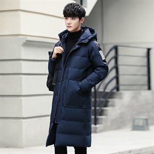 2020电商B247冬季新款中长款舒适连帽抗寒白鸭绒羽绒服MY12-P290,男装羽绒服,电商B247