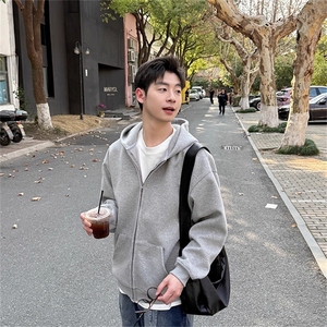 常规款开衫卫衣男款秋季双拉链连帽外套美式复古潮牌夹克衫WYK04图片