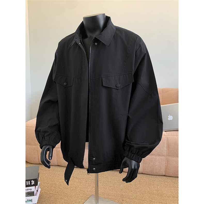 JK5005/P65春装新款个性纯色立领工装夹克男潮流上衣飞行员外套，男装夹克，电商A141