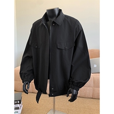 JK5005/P65春装新款个性纯色立领工装夹克男潮流上衣飞行员外套，男装夹克，电商A141