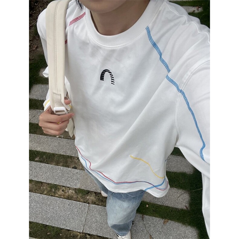 美式高街解构工艺速干长袖T恤衫男女款防晒上衣户外运动骑行服潮,男装防晒衣,电商A486