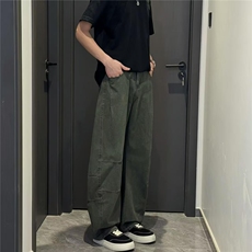 1506/QF130/P53美式阔腿牛仔工装裤牛仔裤秋季新款休闲直筒裤，男装牛仔裤，星座1506