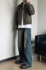 B221美式ins高街加绒加厚牛仔裤LK23134-P65控88加绒P75控98，男装牛仔裤，电商B221