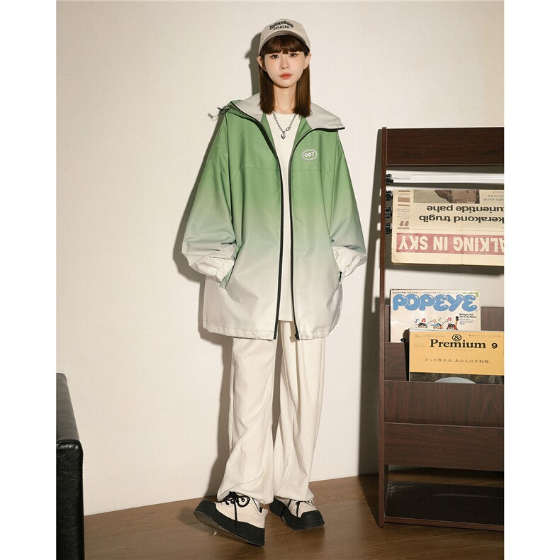 1中性山系防水渐变大码M-5XL夹克女100%聚酯纤维JK77087P85控128，女装短外套，星座226-2