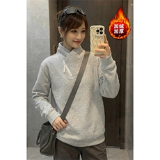 [网图]加厚加绒斜半拉链卫衣冬季美式打底衫男D54167-TP35不，男装T恤，电商A102
