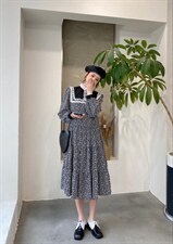 现货春季新款碎花连衣裙，女装连衣裙，妮斯娜美