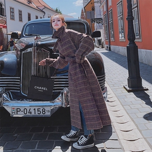 已出货 2020冬季新款 格子毛呢外套8605-A60（）,女装毛呢外套,浙宝225