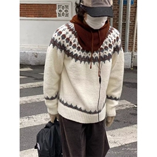 风复古毛衣男秋冬款高级感小众设计针织衫外套宽松AM133，男装针织衫/毛衣，星座516A