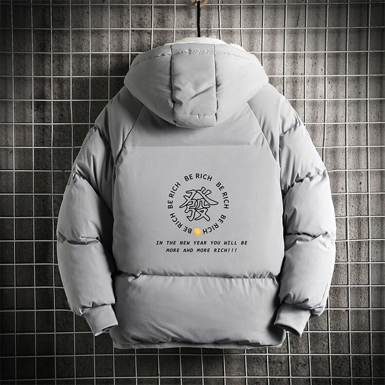 MY16163-P100加厚加绒连帽衣男大码服男面包服男网格挂拍,男装棉衣,电商A040A
