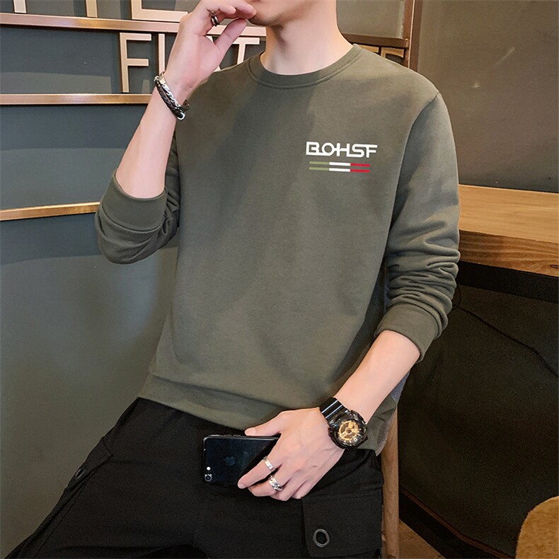 卫衣男圆领宽松潮流外套春秋季新款百搭上衣潮牌休闲DF116T图片