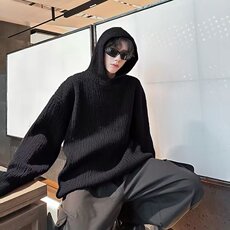 新款文艺流行原宿ins百搭简约时尚慵懒气质潮流长袖毛衣日系，男装针织衫/毛衣，星座506A