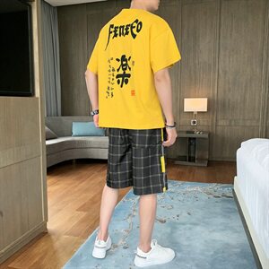 情侣装夏装套装短袖运动服男休闲两件套运动服夏天薄款DS785T图片