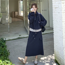 韩系学院风休闲套装裙藏青色假两件卫衣半身裙两件套女秋,女装套装/套裙,浙宝B116,浙宝-网红风 韩系学院风休闲套装裙藏青色假两件卫衣半身裙两件套女秋,女装套装/套裙,浙宝B116,浙宝-网红风
