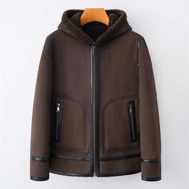 双面穿外套男士连帽夹克加厚羊剪绒复合皮毛一体xz815-507p245，男装夹克，星座815（原A203）