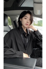 2026春季垂感长袖衬衫高级翻领宽松衬衣男女5Q1122-TP16不，男装衬衫，电商A102
