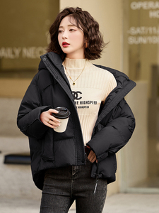 新款现货白鸭绒短款羽绒服女冬季2024年新款高级感时尚小个子图片
