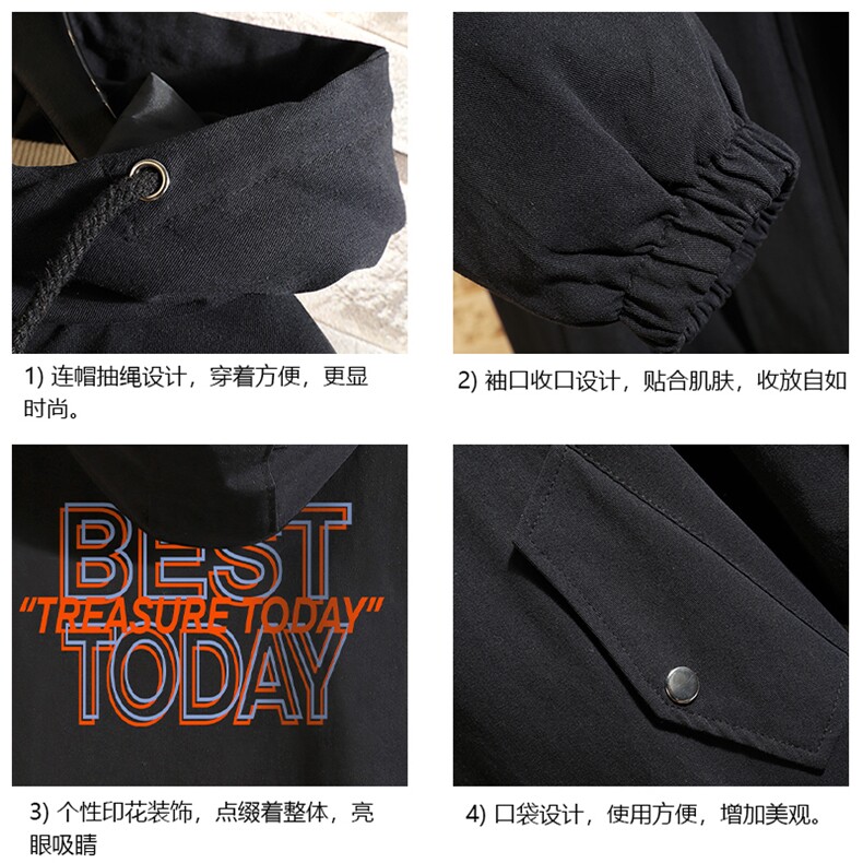 JK41181-P85加棉款-P115纯棉连帽夹克男士大码工装夹克男砖墙,男装夹克,电商A040A