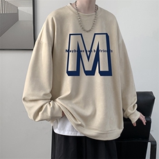 麂皮绒卫衣男大码重磅长袖t恤男JW81260-P35，男装卫衣，电商A040