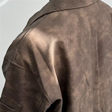 复古做旧PU皮衣夹克美式潮牌痞帅机车服外套休闲上衣Y1029P72网图，男装夹克，电商B245
