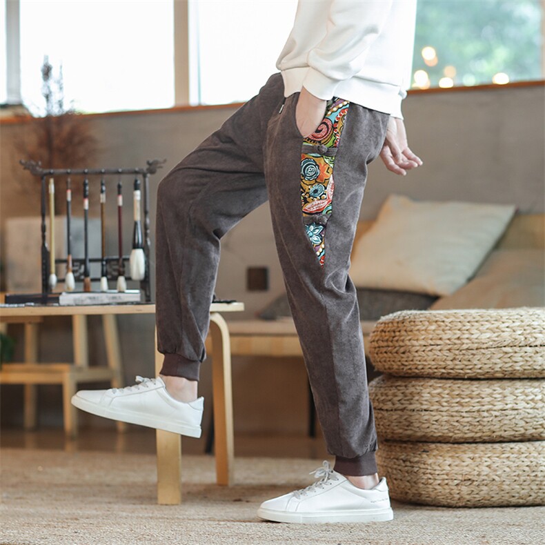 秋冬季灯芯绒风长裤九分裤电商A057-K153-P40（控78）,男装休闲裤,电商A057B