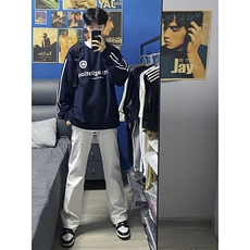 B221美式ins高街暗黑小众修身弹力休闲牛仔裤LK23010-P60控78，男装牛仔裤，电商B221