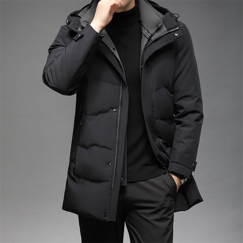 冬季新款纯色羽绒服冬季男休闲连帽中年男爸爸装GSNA853-P345,男装羽绒服,电商B212（原钱塘6029）