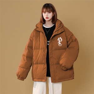 白鸭绒 中性风22冬季潮流字母印花加厚连帽羽绒服YR175P195控258图片