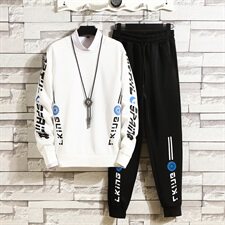 已备货2021春季新款运动卫衣套装男长袖长裤两件套男T742-P40，男装套装，星座1206（原A206）