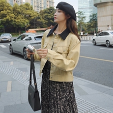 秋装新款撞色休闲短款外套212A-8805-P115-168，女装短外套，浙宝212A