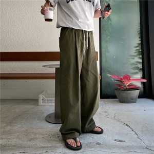 【量大价优】亚麻直筒休闲裤男士阔腿裤韩系通勤cleanfit穿搭P50图片