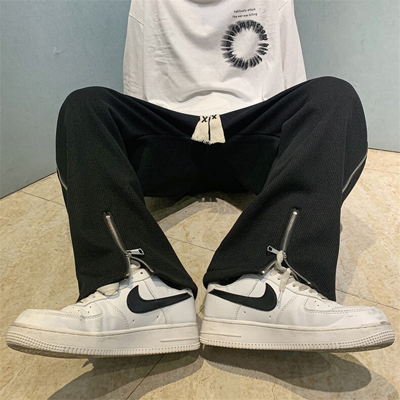 现货男装宽松休闲直筒四季款设计感运动休闲裤DM169-P50,男装休闲裤,电商D321-1