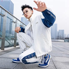 春季连帽卫衣男嘻哈潮牌运动套装时尚休闲衣服一套DS367T，男装卫衣，电商A102