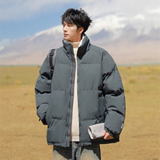 抖音直播连帽棉衣假两件加厚棉袄情侣款百搭面包服MY111-P65，男装棉衣，星座1402-1
