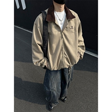 洗水休闲夹克男美式复古时尚高街春季穿搭外套显高上衣JK1169-P90，男装夹克，星座1103-3