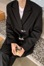 港风金属飞机扣设计西服男：95%聚酯纤维5%氨纶XF77772P95控128，男装西服，星座226-2