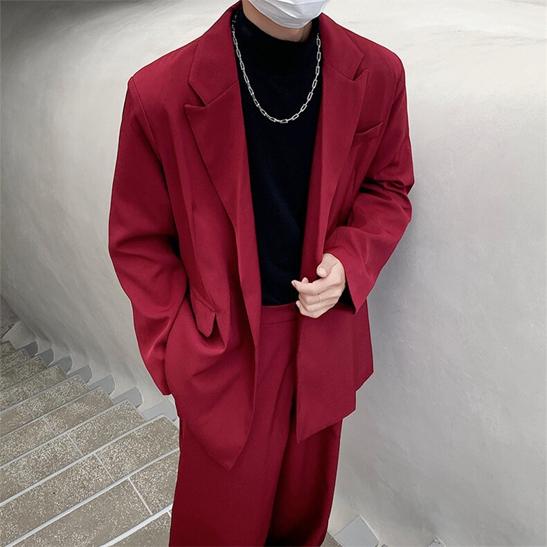 设计感胸针西服套装男痞帅宽松西装西裤两件套512-1-TZ2383-P175,男装西服套装,星座512-1（原513-3）
