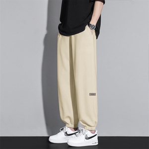 冰丝裤子男士夏季薄款宽松百搭色束脚卫裤WK607-1-特批-25图片