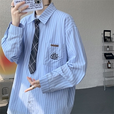 现货CS1163-特P53新款百搭条纹大码男衬衫，男装衬衫，电商A059