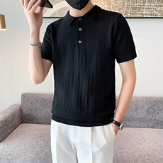 夏季标准简约时尚潮2023潮流短袖男纯色POLO衫原宿S318，男装T恤，星座1116A-2（原606A-1）