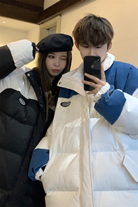 1港风情侣灯芯绒拼接棉衣男立领棉衣男外套男8718P128控168图片