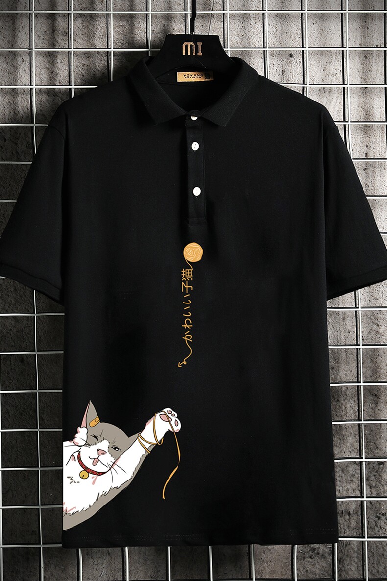 PL57013-P35翻领短袖polo衫男大码胖子半袖t恤男有领保罗衫,男装Polo衫,电商A040A